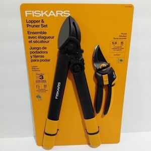 Fiskars 15 inch Lopper and Hand Pruner Set